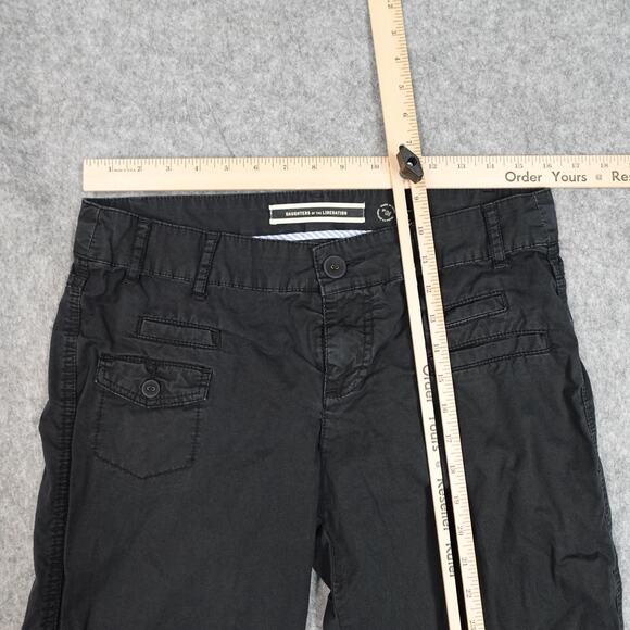 Daughters of the Liberation Pants Womens 8 Cargo Baggy Black Utility Loose - Picture 2 of 9